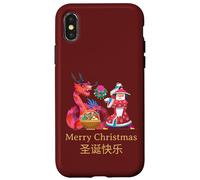 Intercultural Christmas Illustration Kung Fu Dragon Case for iPhone X/XS