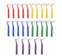 Interdental Brush, 25Pcs Dental Brushes for Between Teeth and Gums, Brush Micro Tight Cleaner, Plaque Removal (Red, Green, Blue, Yellow and Purple)