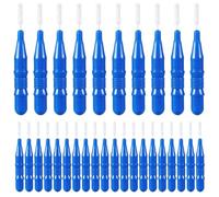 Interdental Brush Cleaners, Floss Picks, Tooth Cleaning Tools, Stainless Steel Tip, Compact ABS Handle, Daily Mouth Care for Adults Teens Travel Use, Red, Blue Color, 30 Pieces