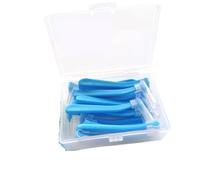Interdental Brushes 20pcs 0.6-1.2mm L ShapeInterdental Brush with Box Teeth Cleaning Hygiene Dental Flosser(Blue 0.8mm)