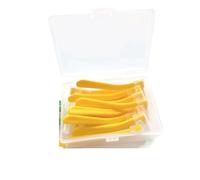 Interdental Brushes 20pcs 0.6-1.2mm L ShapeInterdental Brush with Box Teeth Cleaning Hygiene Dental Flosser(Yellow 0.7mm)