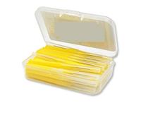 Interdental Brushes 30-50pcs/set Sticks Toothpick Teeth Cleaning Tooth Flossing Head Plastic Interdental Brush(30pcs-Yellow)