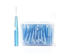 Interdental Brushes 60 Pcs/Box Toothpick Dental Interdental Brush 0.6-1.5Mm Cleaning Between Teeth I Shape Tooth Floss(Blue)