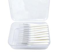 Interdental Brushes 60Pcs 0.6-1.5mm Interdental Brushes Health Care Tooth Push-Pull Teeth Oral Hygiene Tool(0.7 mm White)