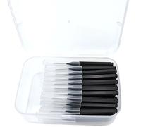 Interdental Brushes 60Pcs 0.6-1.5mm Interdental Brushes Health Care Tooth Push-Pull Teeth Oral Hygiene Tool(0.7 mm Black)