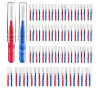 Interdental Brushes 88 Count, 2.5mm & 3mm Dual-Size Dental Picks for Teeth