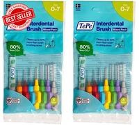 Interdental Brushes Mixed Pack 0.4-1.3mm 8 Count 2 Packs Dental Tooth Cleaners