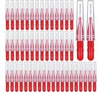 Interdental Brushes Red, 50 Brushes Tooth Cleaning Brush Plastic, Mini Interdental Cleaning, Small Brush Effective of Dental Spaces