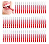 Interdental Brushes Red - 60 PCS 3 mm Soft Flexible Interdental Brushes with Caps - Ideal for Cleaning Small Gaps Between Teeth and Daily Oral Care