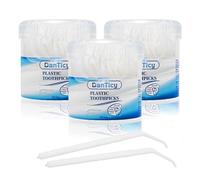 Interdental Toothpicks, Disposable Plastic Curved Hook Toothpicks, Ultra Teeth Cleaning Tool for Daily Care of Removes Plaque and Debris Between Your Teeth 600PCS (Pack of 3)