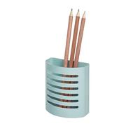 InterDesign 85176 Magnetic Modern Pen and Pencil Holder, Writing Utensil Storage Organizer for Kitchen, Locker, Home, or Office, Stainless Steel, Mint Blue