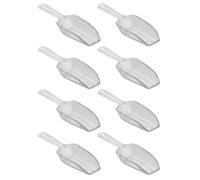 iDesign Measuring Scoop Set of 8, Small Measuring Spoons Made of Durable Plastic, Scoops for Sweets, Kitchen, Pantry and Utility Room, Clear, 31240