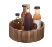 InterDesign iDesign 10-Inch Round Acacia Wood Lazy Susan Organizer - Natural