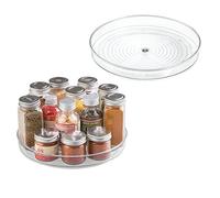 iDesign Linus Turntable, Kitchen Pantry or Countertop Organization, 9" Inch, Clear, 2 Count