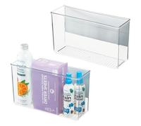 InterDesign iDesign Magnetic Large Clear Plastic Organizer Bins, 2-Pack