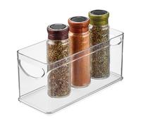InterDesign iDesign Recycled Plastic Cabinet and Pantry Storage Bin with Integrated Handles - 10” x 4.25” x 5”, Clear Bin