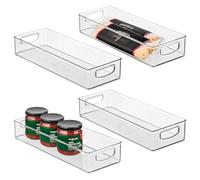 InterDesign iDesign Slim Extra Long Clear Storage Bin, 4-Pack