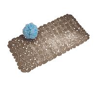 InterDesign Suction Non-Slip Bath Mat for Shower, Bathtub, Stall, Brown, Set of 1