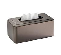 InterDesign Tissue Cover Rectangle Boutique Box for Bathroom, Bedroom, Living Room, Steel, Bronze