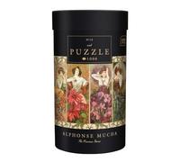Interdruk 1000 Piece Jigsaw Puzzle for Adults, Paul Gauguin Tahitian Landscape, Post-Impressionist Art in Round Gift Tube