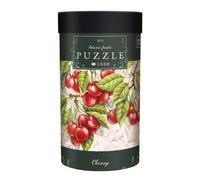 Interdruk 1000 Piece Jigsaw Puzzle for Adults, Prunus Serrulata Cherry, Vintage Botanical Fruit Art in Round Gift Tube