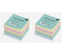 Interdruk Coloured Memo Cube 85 x 85 x 50 mm Glued Back (Pack of 2)