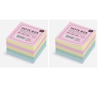 Interdruk Coloured Memo Cube 85 x 85 x 50 mm Loose Sheets (Pack of 2)