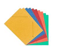 Interdruk - Elasticated File Folder A4 - Colorspan 3-Flap Folder - Pressboard - Assorted Colours (10-Pack)