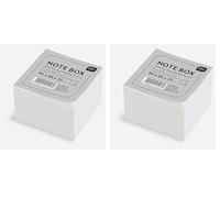 Interdruk White Memo Cube 85 x 85 x 35 mm Glued Back (Pack of 2)