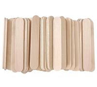 Interdruk - Wooden Lollipop Sticks - Ice Cream Popsicle Sticks for Kid's Crafts - Lolly Sticks for DIY Projects - 65 mm x 10 mm - 50 pcs - Natural Wood