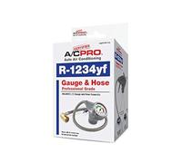 InterDynamics Certified AC Pro Car Air Conditioner Recharge Gauge and Hose Dispenser with R1234yf Coupler, 24 in