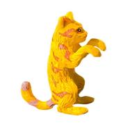 Interesting Animal Model Kitten Fence Statue Tiny Terrarium Animal Statues Aquarium Tanks Kitten Figurines Ornament Plant Pot Cute Indoor