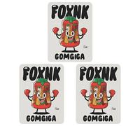 Interesting Boxing Kimchi Cartoon Car Air Freshener, 3 Pcs Square Hanging Air Freshener Cards, Long Lasting Fragrance Scented Cards for Car, Home, Office Gray-style