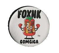 Interesting Boxing Kimchi Cartoon Spare Tire Cover, 26inch Oxford Wheel Protector Travel Accessories, Waterproof Dustproof Wheel Tire Covers for RV Jeep SUV Camper Truck
