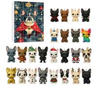 Interesting Calendar 2025 24 Day Surprise Countdown Calendar With 24 2D Dog Festival Statues Providing A 24 Day Countdown Calendar For Dog Enthusiasts (Black, 18X26CM)