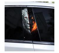 Interesting Car Door Pillar Sticker Waterproof Animal Shape DIY Car B Pillar Sticker Cover Scratch Decal Car Decoration(Type D)