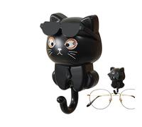 Interesting Cat Keychain - Self Adhesive Key Hooks, Cute Kitty Key Hooks Sunglasses Kitten Gravity Hook Wall Mounted Kitten Hook | Panel Cue Holder for Hanging to