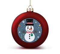 Interesting Christmas Ball Beautifully Hanging Pendant Ball Merry Christmas Cute Snowman Printed for Xmas Tree Holiday Wedding Party Festival Decorations