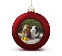 Interesting Christmas Ball Decorations Beautifully Guinea Pigs Funny Printed Decorations Holiday Party Home Decorations Christmas Ball Decorations Hanging Pendants