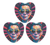 Interesting Face Pattern Car Air Freshener, 3 Pcs Love form Hanging Air Freshener Cards, Long Lasting Fragrance Scented Cards for Car, Home, Office White-style