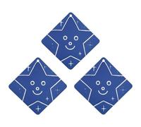 Interesting Face Star Car Air Freshener, 3 Pcs Rhombus Hanging Air Freshener Cards, Long Lasting Fragrance Scented Cards for Car, Home, Office Black-style