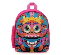 Interesting Faces And Crabs Backpack for Men Women, Durable Small Bookbag Lightweight Daypack for Travel, Hiking, Pink-style