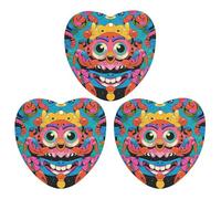 Interesting Faces And Crabs Car Air Freshener, 3 Pcs Love form Hanging Air Freshener Cards, Long Lasting Fragrance Scented Cards for Car, Home, Office Gray-style