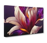 Interesting Flower Canvas Print | Gallery Wrapped 30mm Frame Wall Art | 30x20 inches | Ready to Hang | Contemporary Floral Picture | Living Room Bedroom Lounge Office