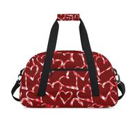 Interesting Guitars Style Gym Bag Sports Duffle Bag Weekend Sleepover Duffel Bags Small Travel Tote for Overnight Workout Gymnastics Dance Ballet, Interesting Love Design, 18.9 x 8.7 x 10.6 in, Duffel