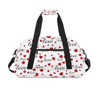 Interesting London Theme Gym Bag Sports Duffle Bag Weekend Sleepover Duffel Bags Small Travel Tote for Overnight Workout Gymnastics Dance Ballet, Interesting Love Decor, 18.9 x 8.7 x 10.6 in, Duffel