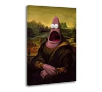 Interesting Mona Lisa Patrick Star Cartoon Poster Decorative Painting Canvas Wall Posters And Art Picture Print Modern Family Bedroom Decor Posters 24x36inch(60x90cm)