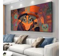 Interesting Paint by Numbers for Adults Beginners, DIY Large Acrylic Paint by Number Kits on Canvas 40x100cm/16x40in, Panoramic Wall Art for Home Decor Arts and Crafts Gift, Gothic,Frameless,w-117k