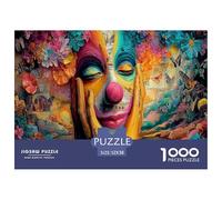 Interesting Peculiar Clown 1000 Piece Jigsaws for Adults Educational Games Beautiful Home Decoration Art Colorful DIY Craft Interior Design 52x38cm/1000pcs