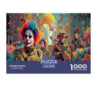 Interesting Peculiar Clown 1000-Piece Jigsaws for Adults Fun, Challenging Home Decoration High Difficulty Artistic Puzzle Collection 52x38cm/1000pcs